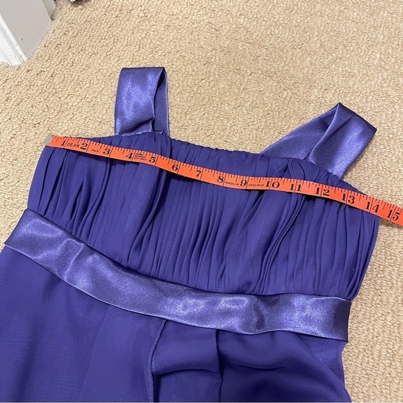 Vintage Satin & Chiffon Formal Dress Purple - Picture 8 of 11